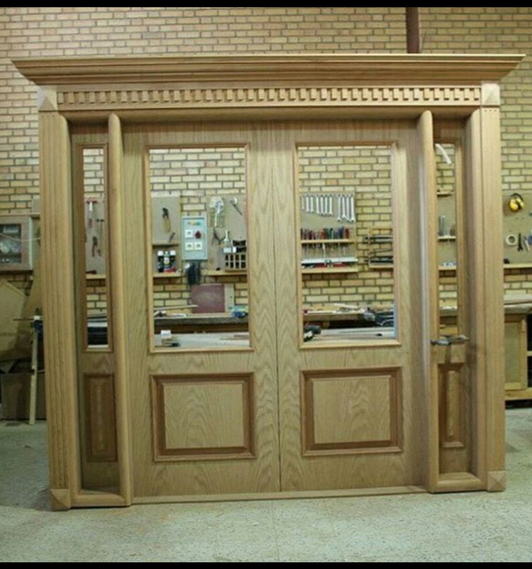 درب چوبی لابی  آپارتمان  هتل و ورودی ساختمان